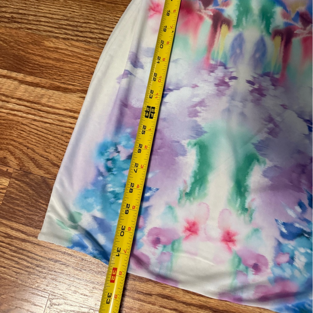 🆕 AFRM Mesh Lined Mini Dress Blur Blossom Colorful Size Medium - Picture 7 of 14
